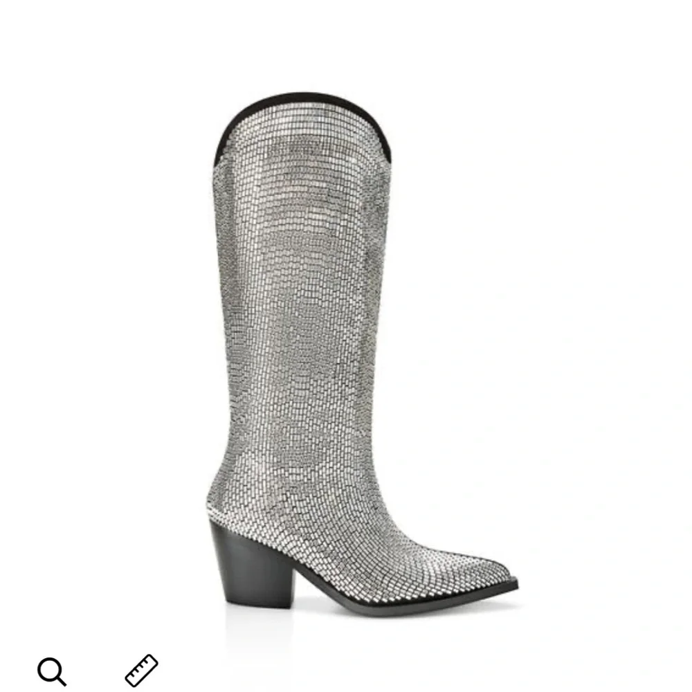 Rhinestone Western Heeled Boots - Picture 2 of 5